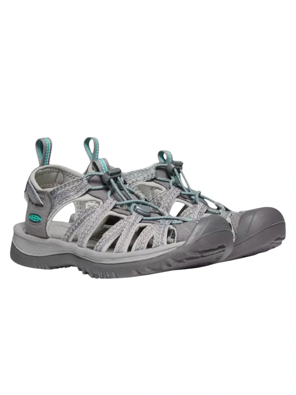 Keen Whisper Closed Toe Hiking Sport Waterproof Grey & Peacock Green Sandals